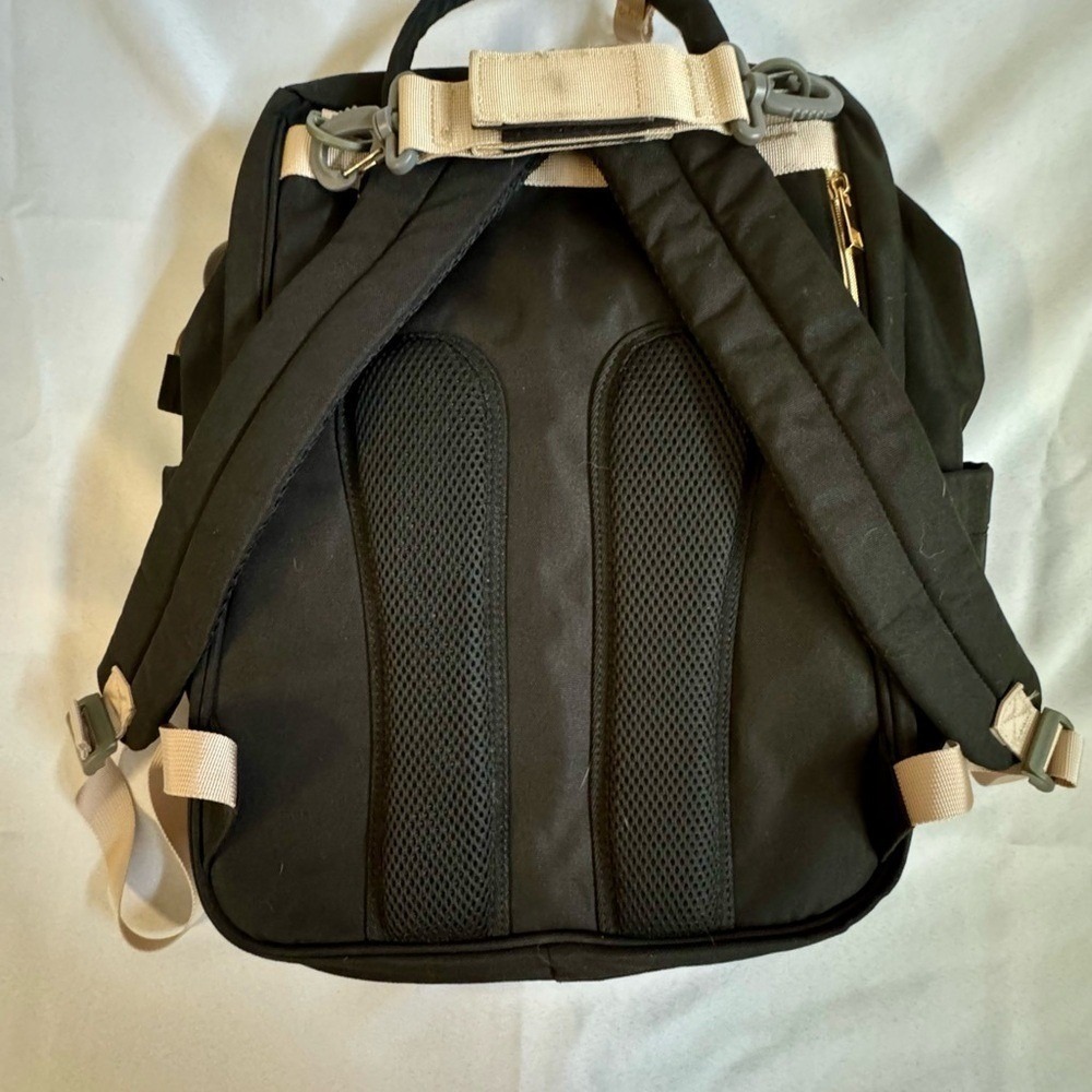 Wowtina Black Backpack with Gold Zippers - Picture 2 of 7